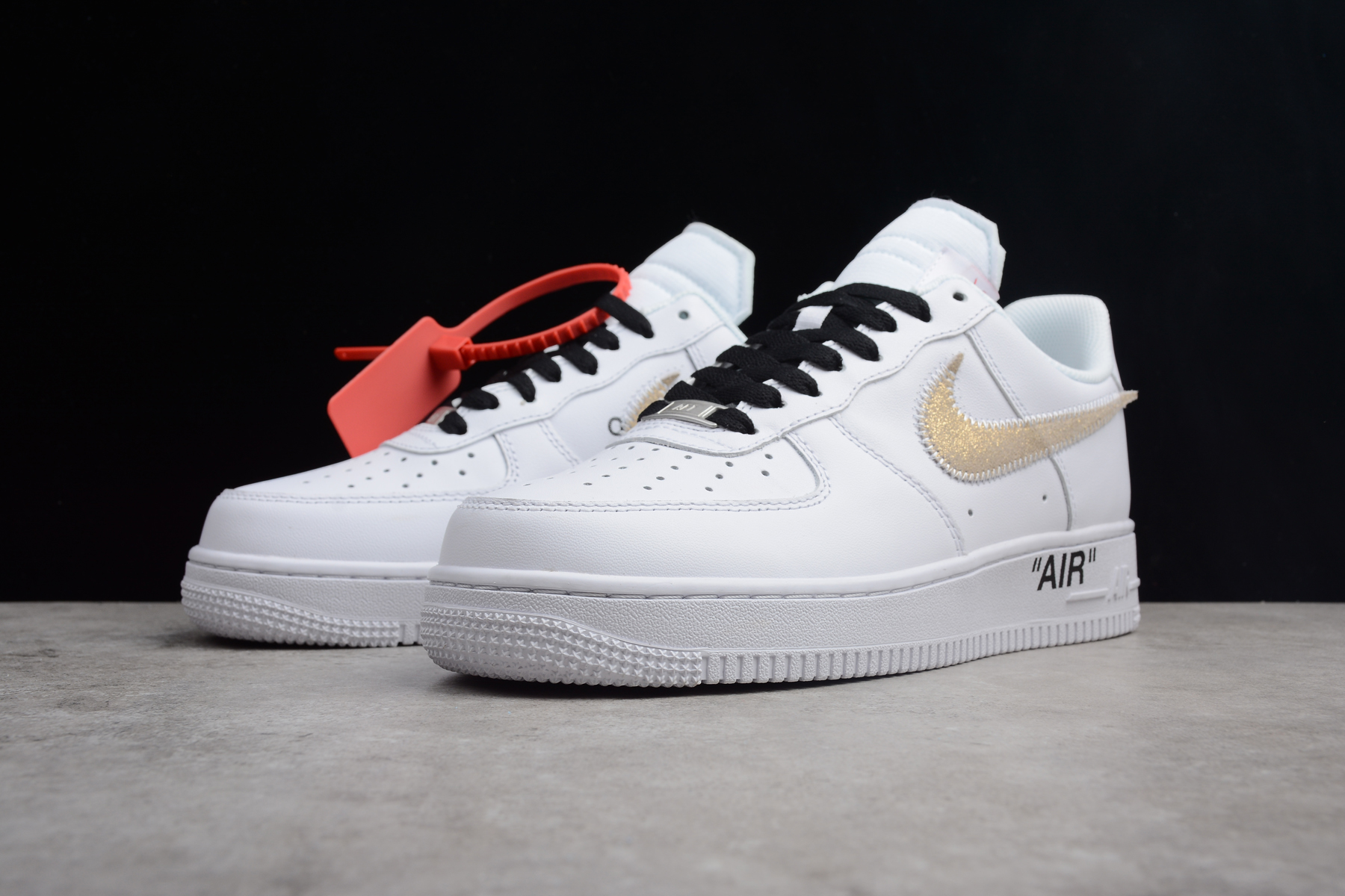 x Nike Air Force 1 Low White Black Gold
