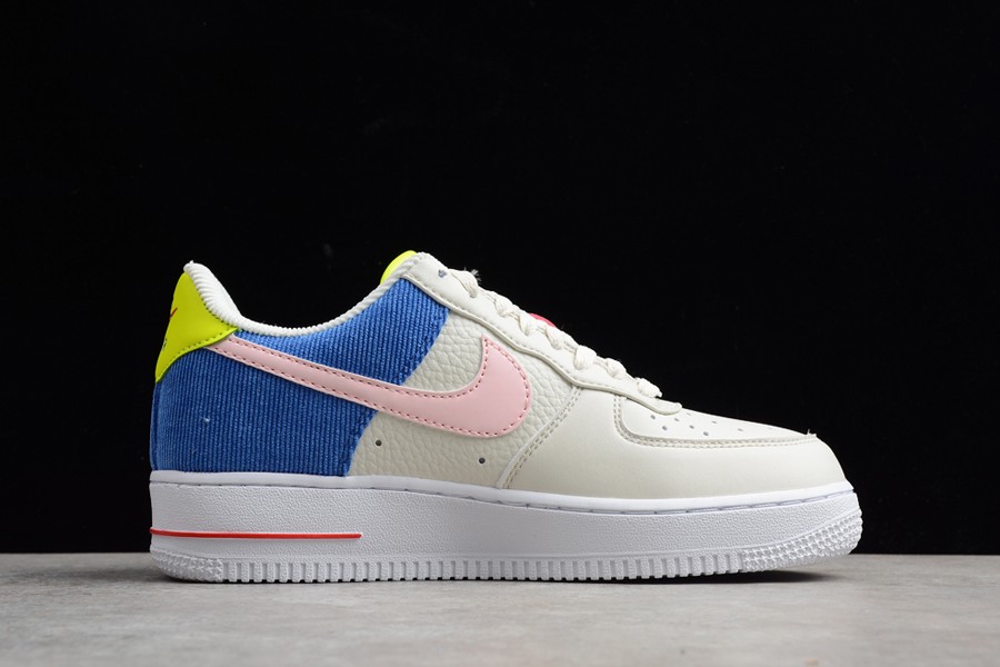 nike air force 1 womens white and blue