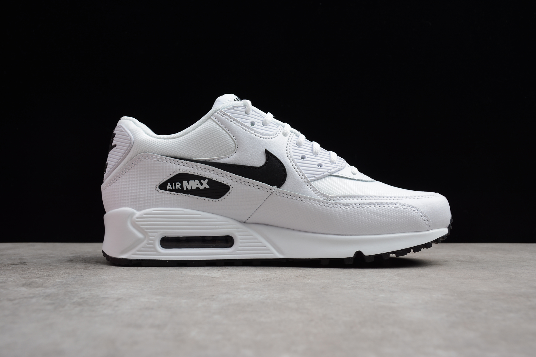 Nike Air Max 90 Essential White Black 325213-131 Men's Running Shoes