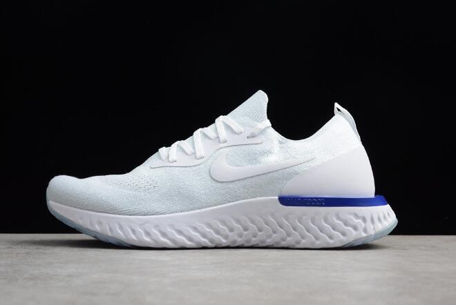 Brand New Nike Epic React Flyknit 3 White/Royal Blue Running Shoes ...