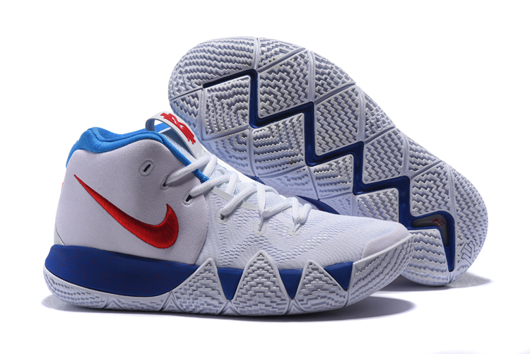 red and blue nike basketball shoes