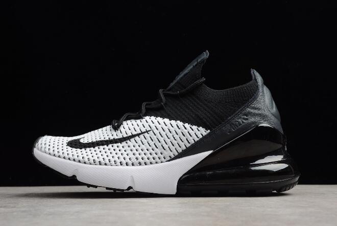nike air max 270 flyknit women's black and white