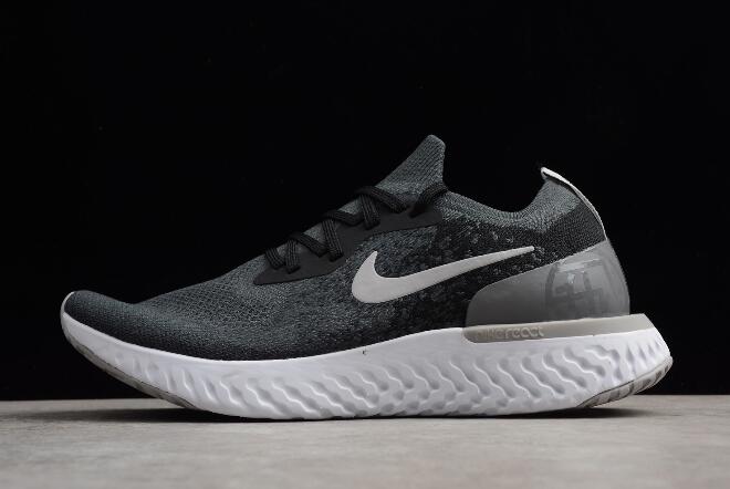 Nike Epic React Flyknit Black And Gery Printing Men's and Women's Size ...