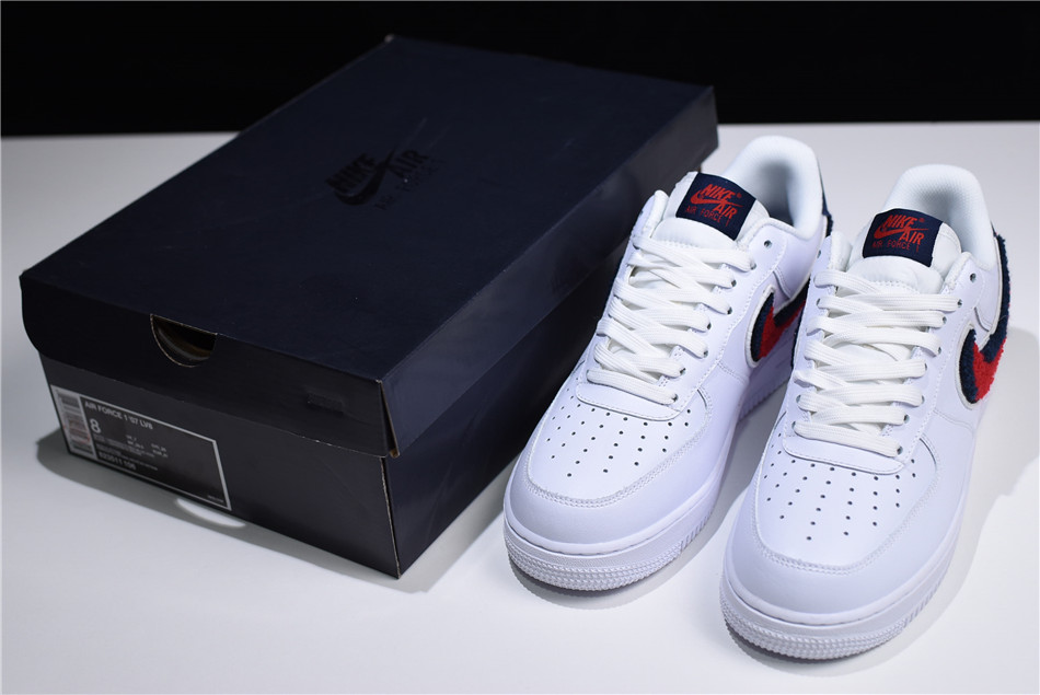 white red blue air force 1