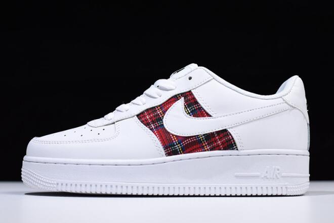 air force 1 black white and red