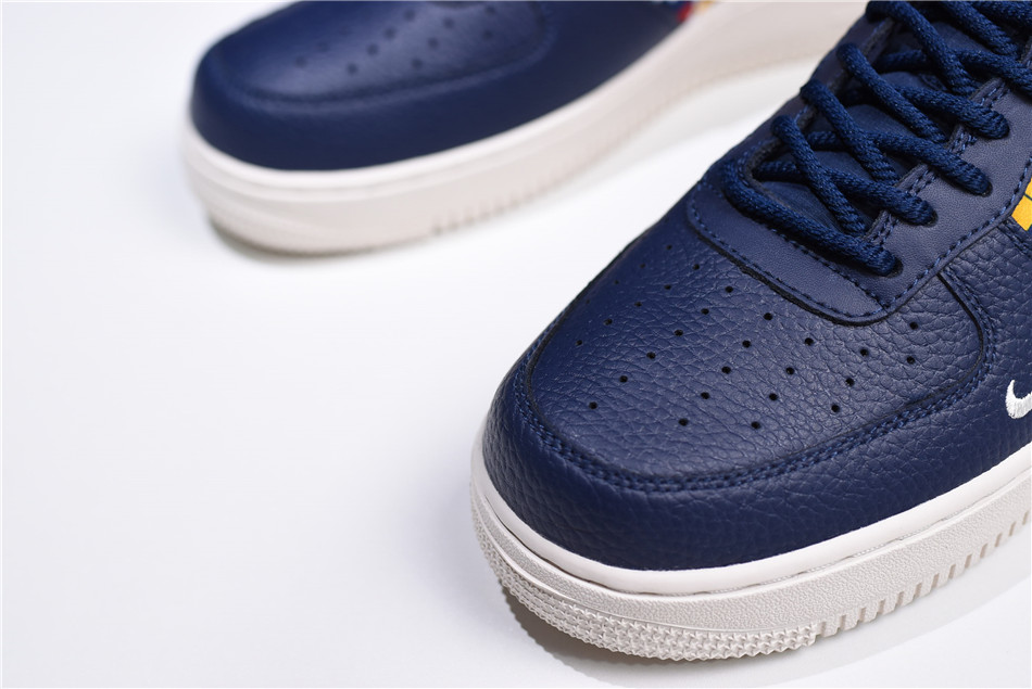 air force 1 navy blue and yellow