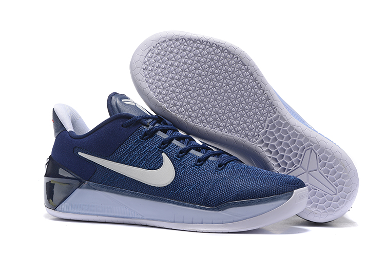 navy and white basketball shoes