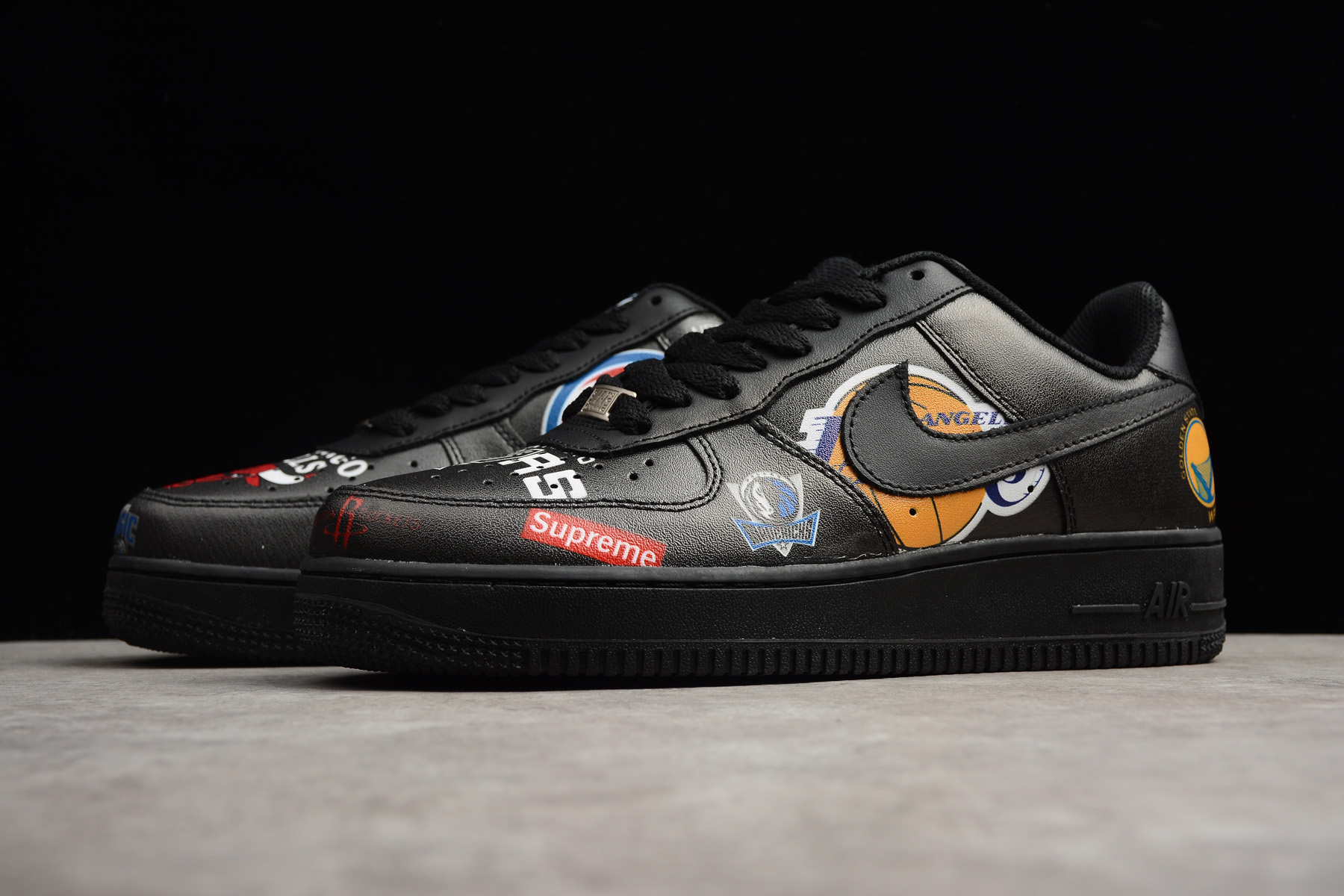 Supreme x Nike Air Force 1 Low NBA Black Men's and Women's Size For Sale