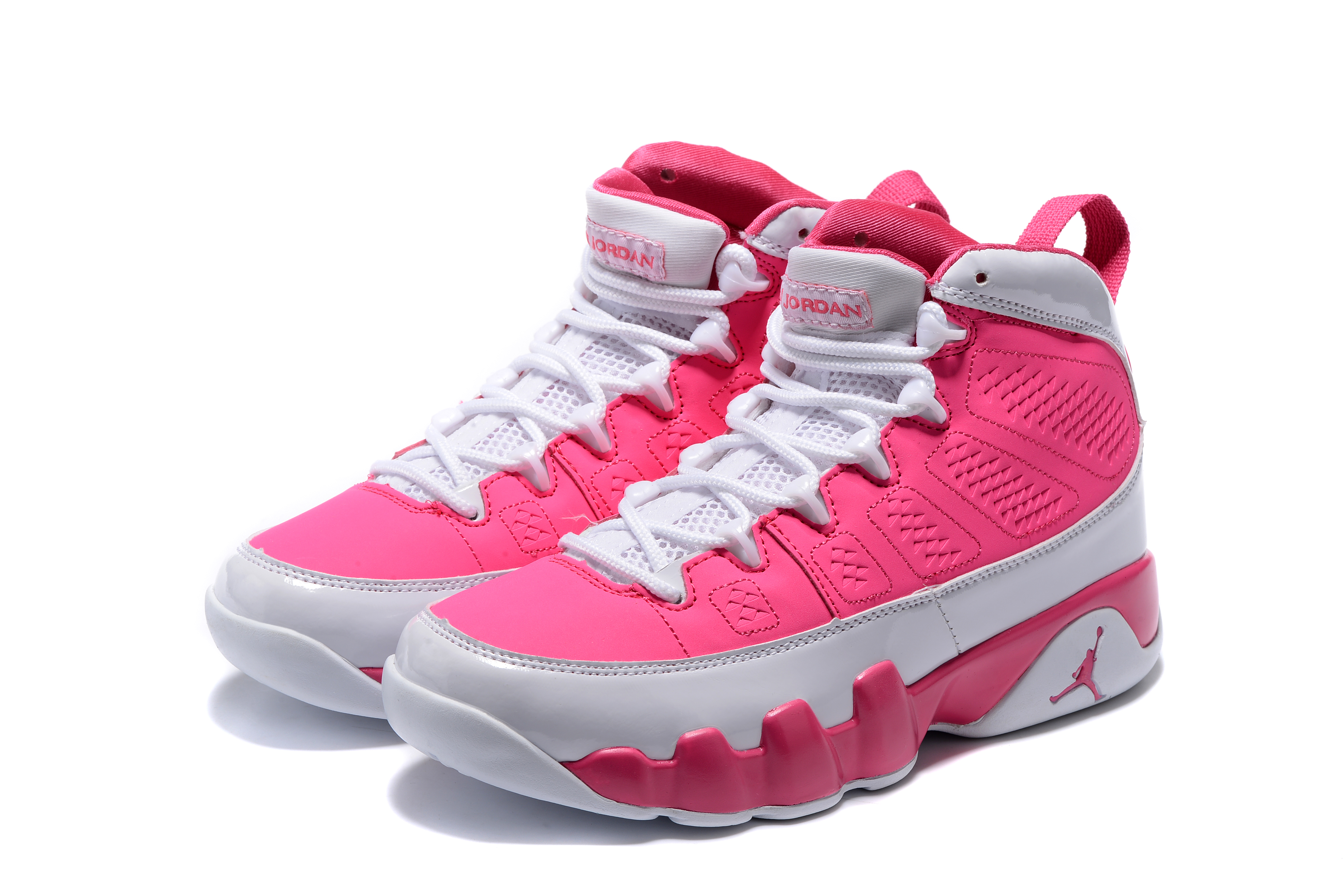 Women's Air Jordan 9 GS Peach Pink 