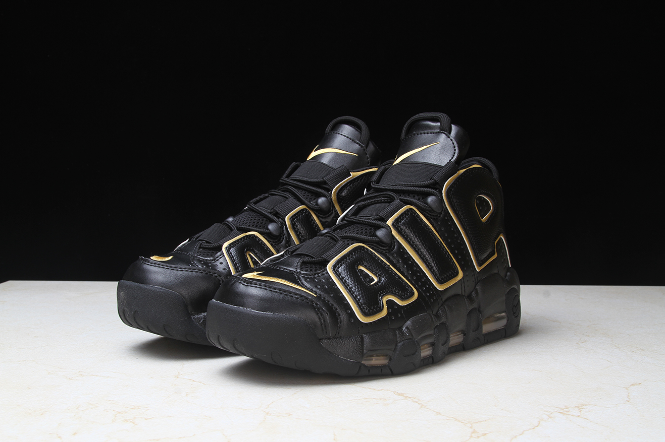 black and gold uptempos