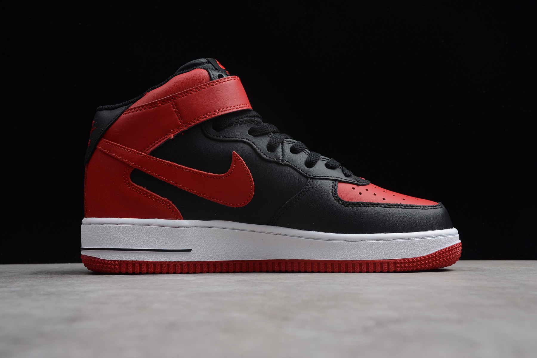 Nike Air Force 1 Black White And Red - Airforce Military