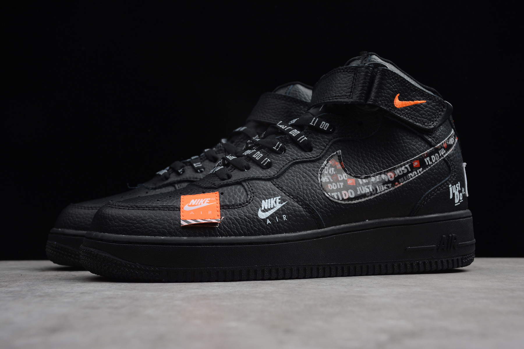 just do it nike air force 1 black