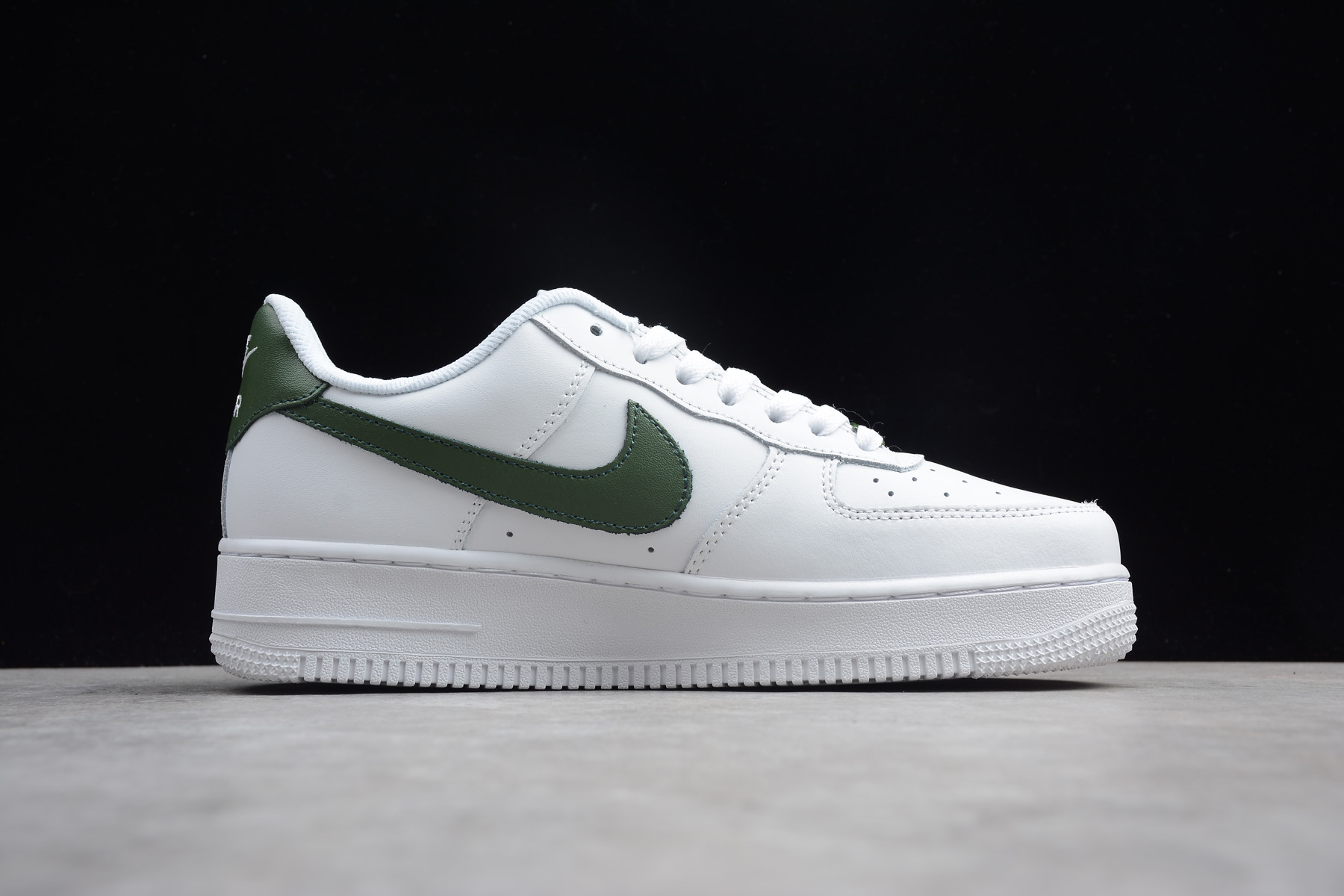 green and white air force ones