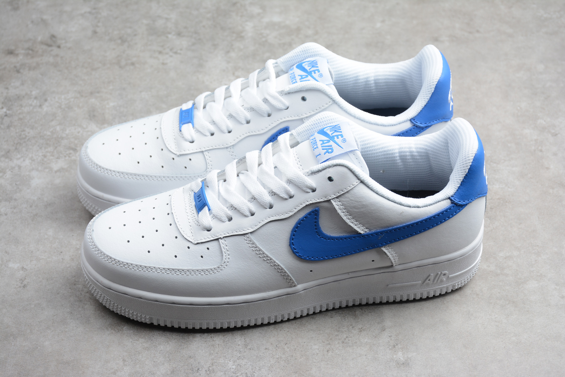 royal blue and white air force 1