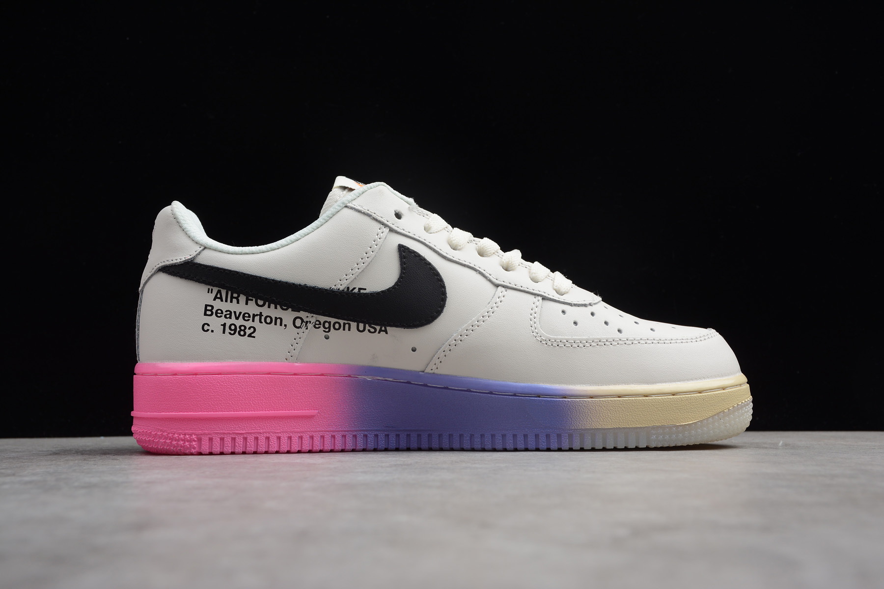 pink off white air forces