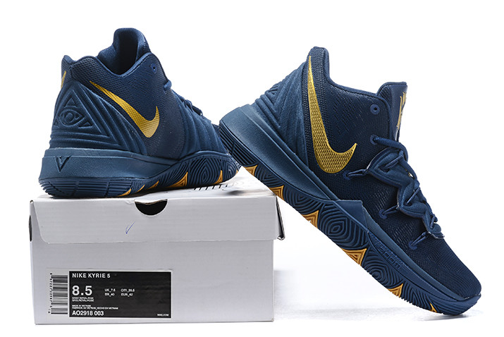 kyrie 5 blue and gold