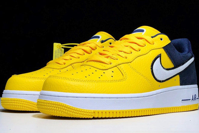 air force 1 navy blue and yellow