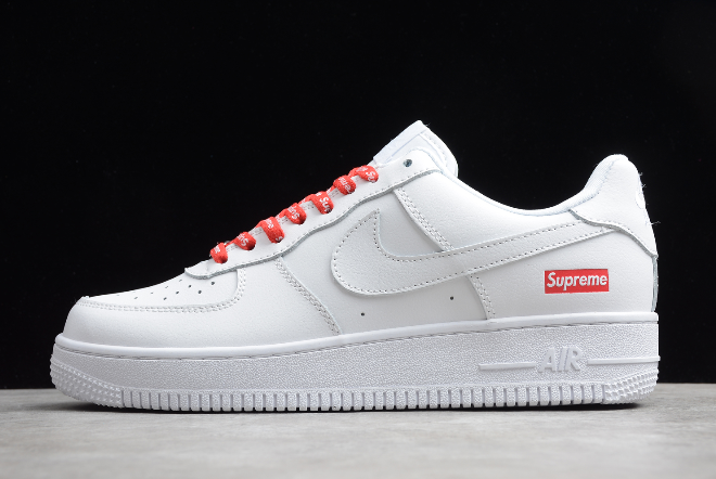 2020 Release Supreme x Nike Air Force 1 Low White CU9225-100 Sneakers