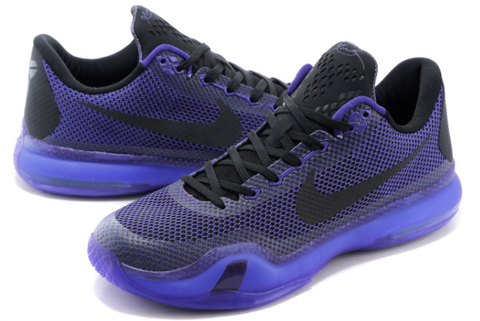 Brand New 705317-005 Nike Kobe 10 “Blackout” Black Blue Men Sneakers