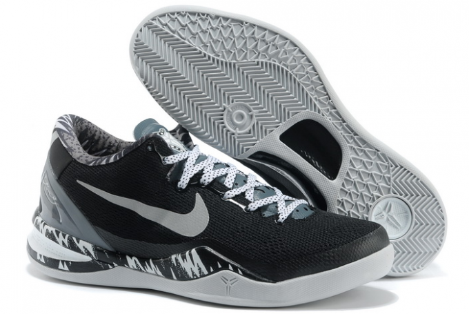 Brand New Mens Nike Kobe 8 System Philippines Black Silver Sale Online ...