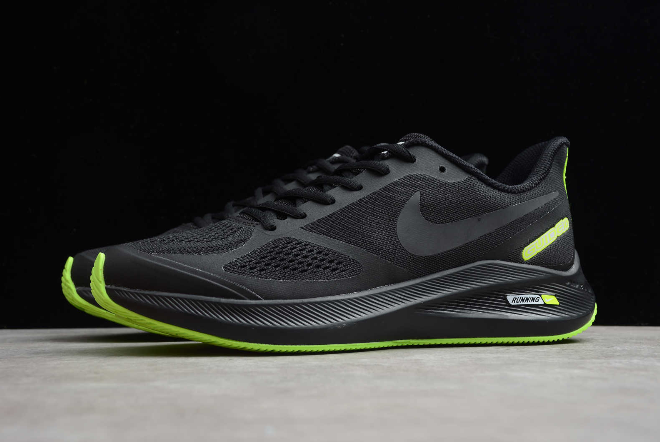 nike black and green shoes