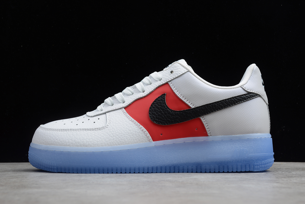 Classic Nike Air Force 1'07 LV8 EMB White Red Black To Buy CT2295-110