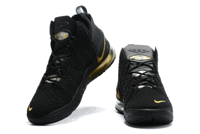Latest Nike LeBron 18 “Black/Metallic Gold” Outlet Sale