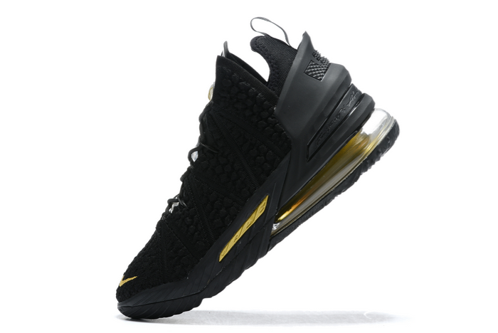 lebron 18 black and gold