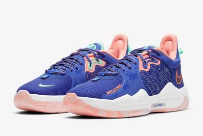 Mens Nike PG 5 PE Royal Blue/Pink-Green 2021 New Release