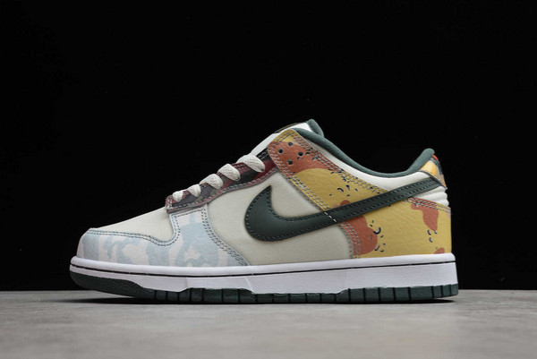 New Release 2021 Nike Dunk Low "Multi-Camo" Outlet Sale DH0957-100