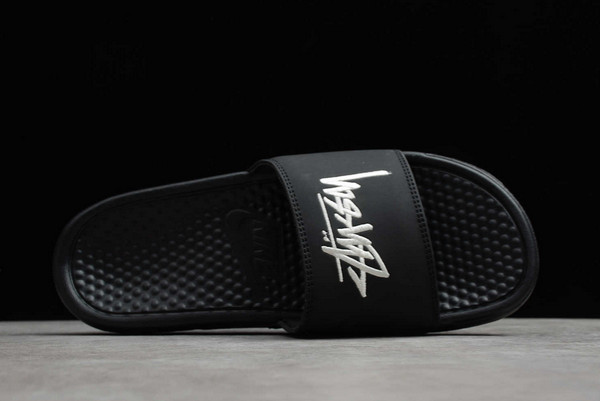 New Sale Nike Benassi Stussy Slide Black Sail For Men Women DC5239-001