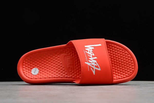 New Sale Nike Benassi Stussy Slide Habanero Red For Cheap CW2787-600