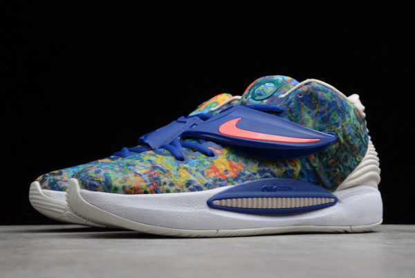 2021 Release Nike KD 14 EP "Psychedelic" Fashion Running Shoes CZ0170-400-2