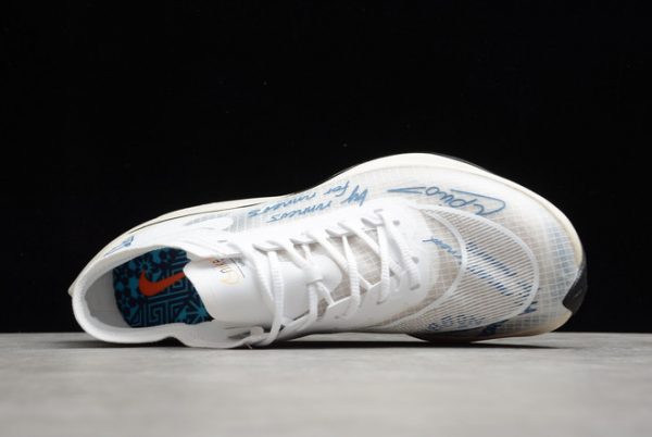 Cheap Nike ZoomX VaporFly NEXT% White Royal Black Outlet Sale AO4568-302-3