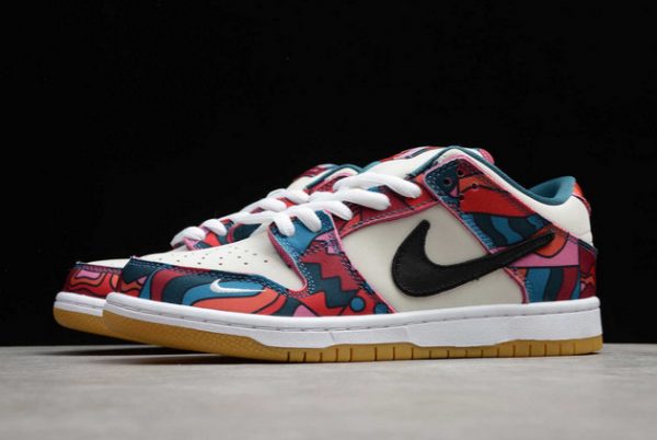 Most Popular Parra Nike SB Dunk Low White Fireberry Outlet Sale DH7695-600-1