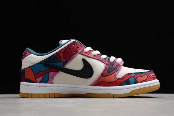 Most Popular Parra Nike SB Dunk Low White Fireberry Outlet Sale DH7695-600-2