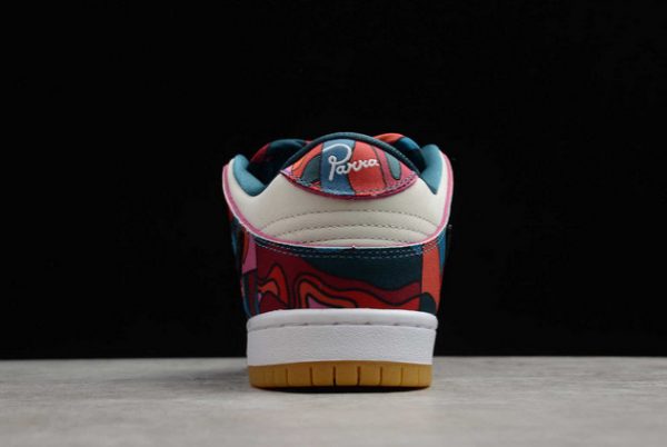Most Popular Parra Nike SB Dunk Low White Fireberry Outlet Sale DH7695-600-4