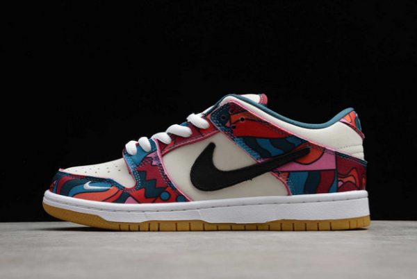 Most Popular Parra Nike SB Dunk Low White Fireberry Outlet Sale DH7695-600
