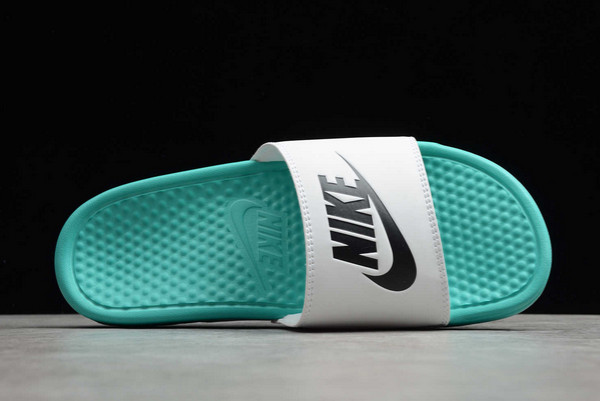 New Release Nike Benassi Just Do It Slide Blue White Black 343880-303