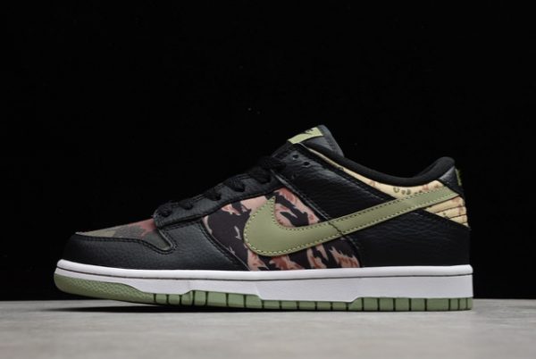 New Release Nike Dunk Low “Black Multi Camo” Skateboard Shoes DH0957-001