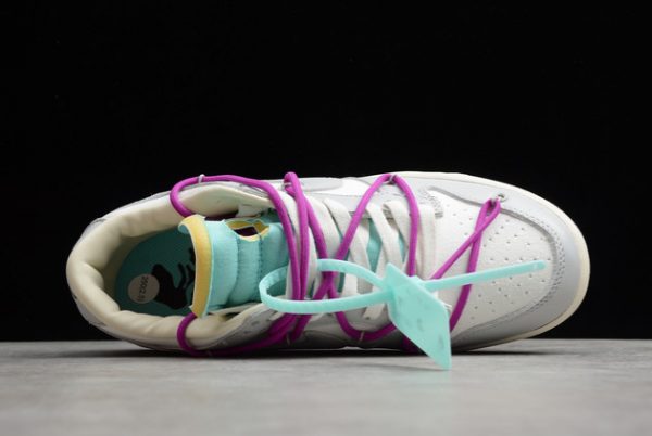 Shop New Release Off-White x Nike Dunk Low “21 of 50” Beige Grey Purple DM1602-100-3