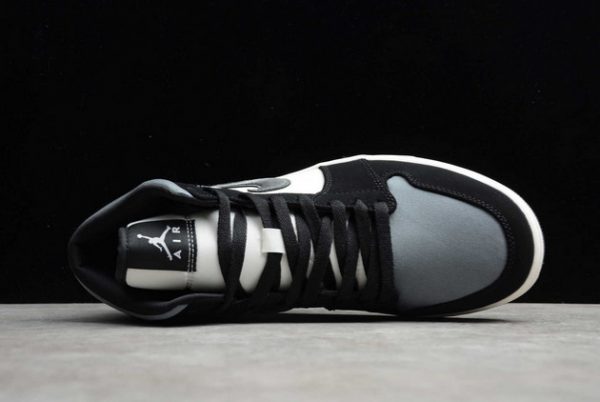 Best Sale Nike Air Jordan 1 Mid SE “Satin Smoke Grey” 852542-011-3
