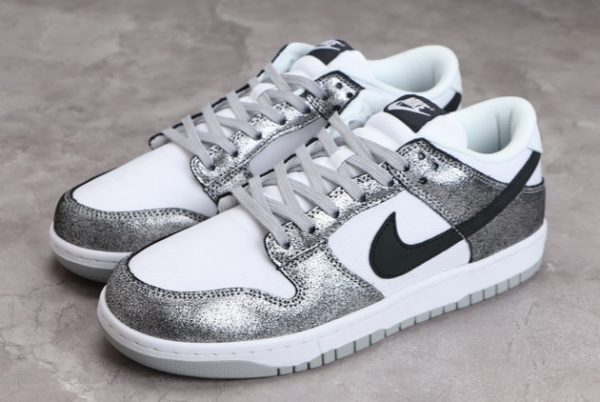 Cheap Sale Nike Dunk Low “Shimmer” Cracked Leather Silver White DO5882-001-1