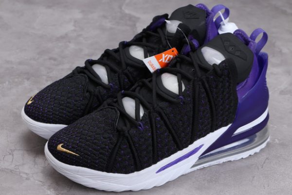 Fashion Nike LeBron 18 EP Lakers Black Court Purple CQ9284-004-2