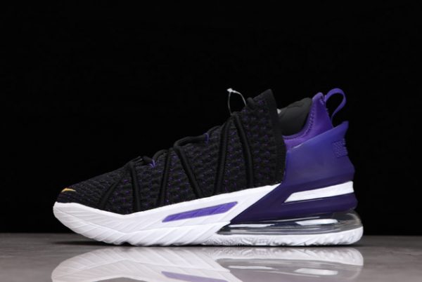 Fashion Nike LeBron 18 EP Lakers Black Court Purple CQ9284-004