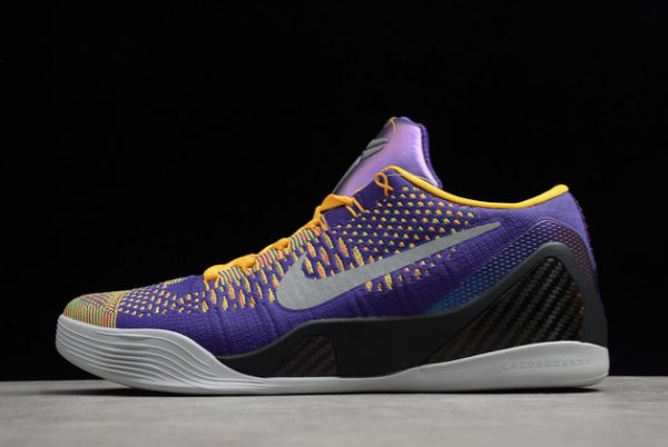 Most Popular Nike Kobe 9 IX Purple Yellow Black Running Shoes 630487-500