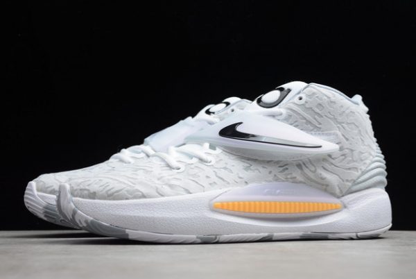 New Release Nike KD 14 White/Wolf Grey-Melon Tint Outlet Sale CZ0170-100-2