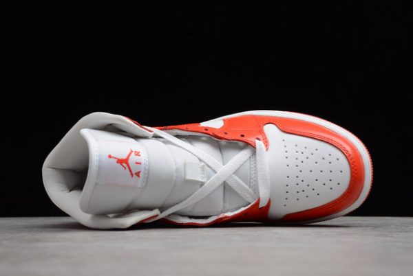 New Sale Nike Air Jordan 1 Mid Syracuse Orange White BQ6472-116-3