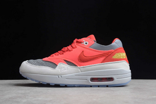 2021 Release CLOT x Nike Air Max 1 “K.O.D. Solar Red” Sneakers DD1870-600
