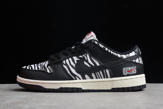 Hot Sale Quartersnacks x Nike SB Dunk Low “Zebra” Black/White Shoes DM3510-001